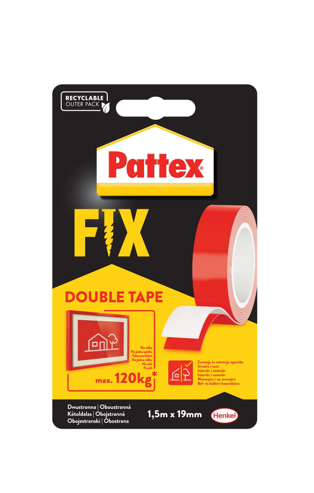 LOCTITE PATTEX fix montázsszalag 120 kg