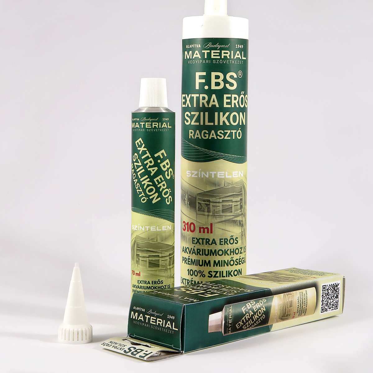 F.BS extra erős szilikon ragasztó, színtelen
