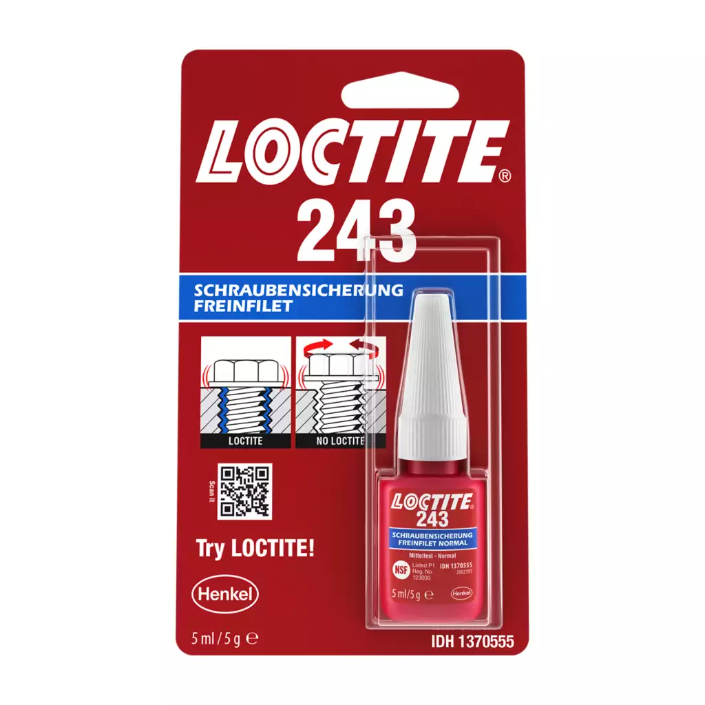 LOCTITE közepes szilárdságú menetrögzítő, 243